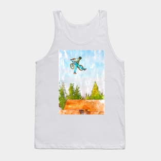 In The Air BMX Silhouette.For BMX lovers. Tank Top